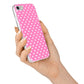 Pink Polka Dot iPhone 7 Bumper Case on Silver iPhone Alternative Image