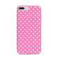Pink Polka Dot iPhone 7 Plus Bumper Case on Silver iPhone