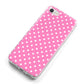 Pink Polka Dot iPhone 8 Bumper Case on Silver iPhone Alternative Image