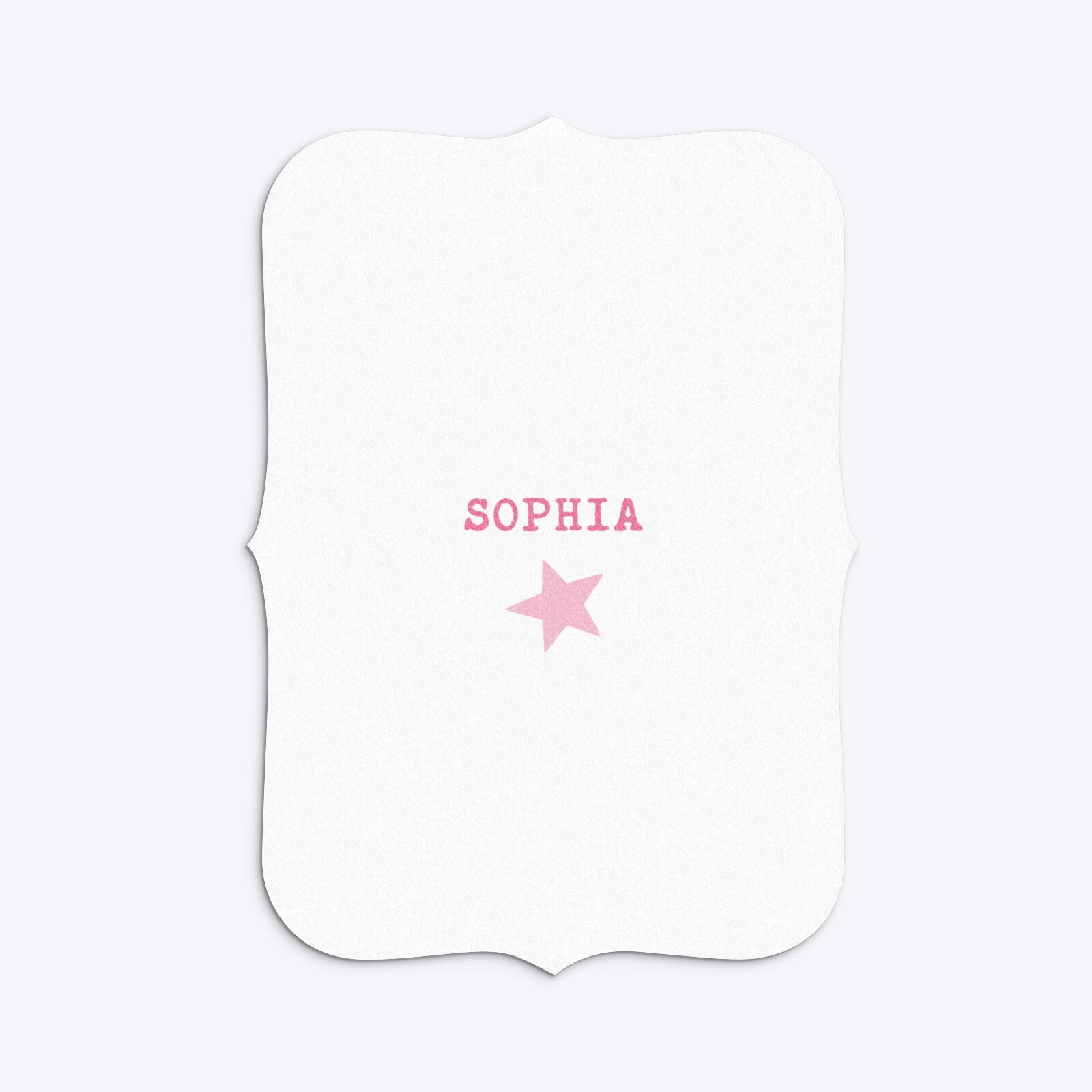 Pink Princess Personalised Birthday Bracket Invitation Glitter Back Image