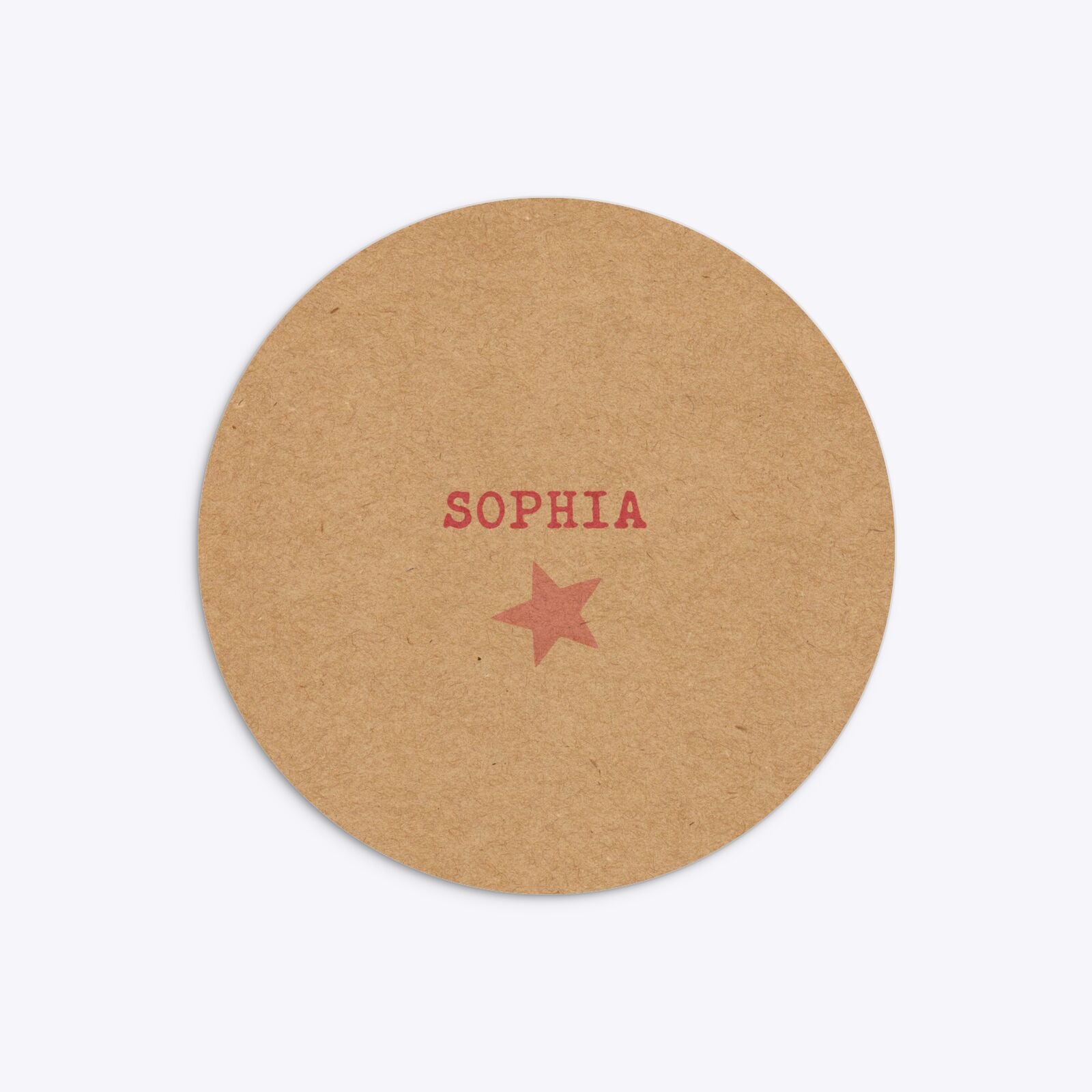 Pink Princess Personalised Birthday Circle 5 25x5 25 Invitation Kraft Back Image