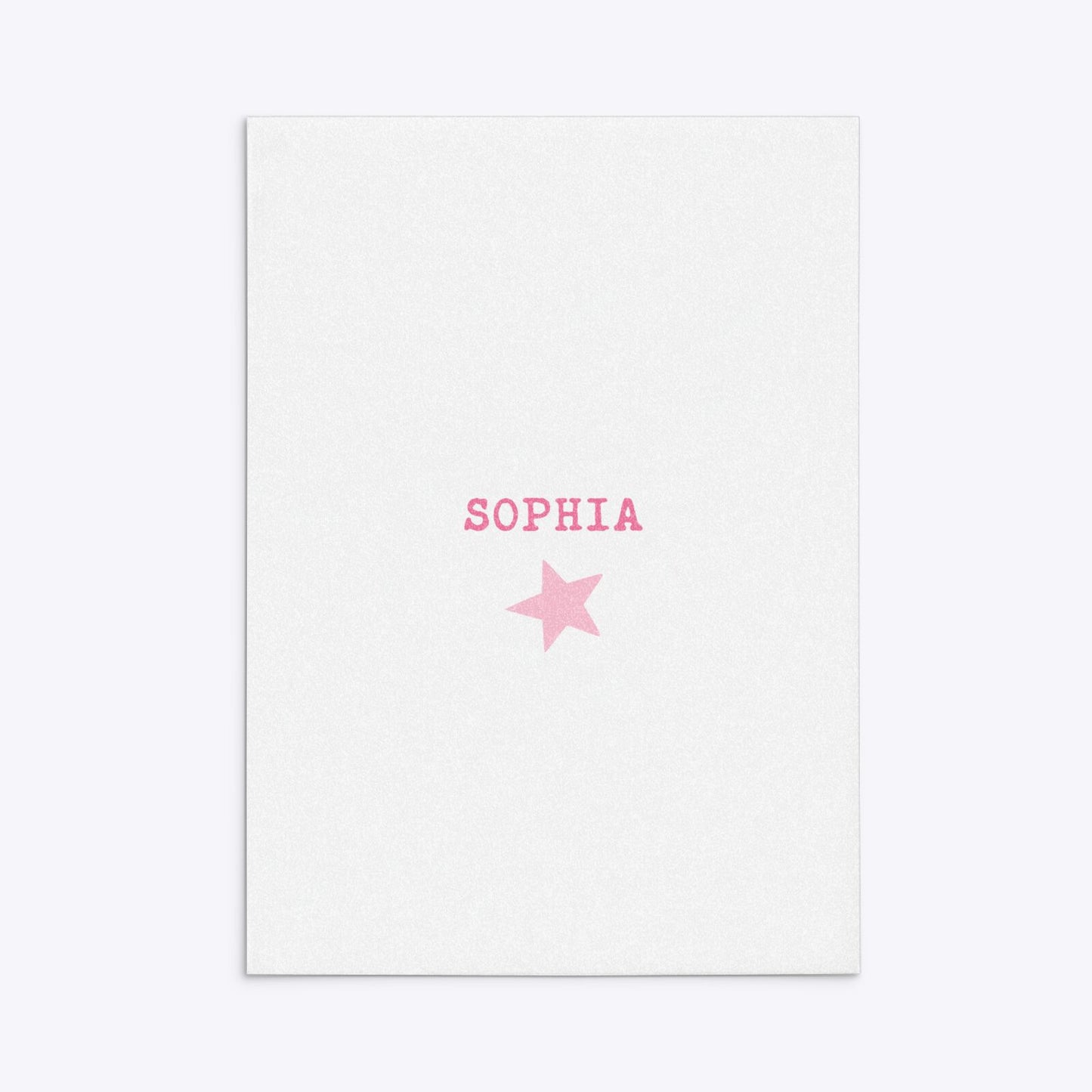 Pink Princess Personalised Birthday Rectangle Invitation Glitter Back Image