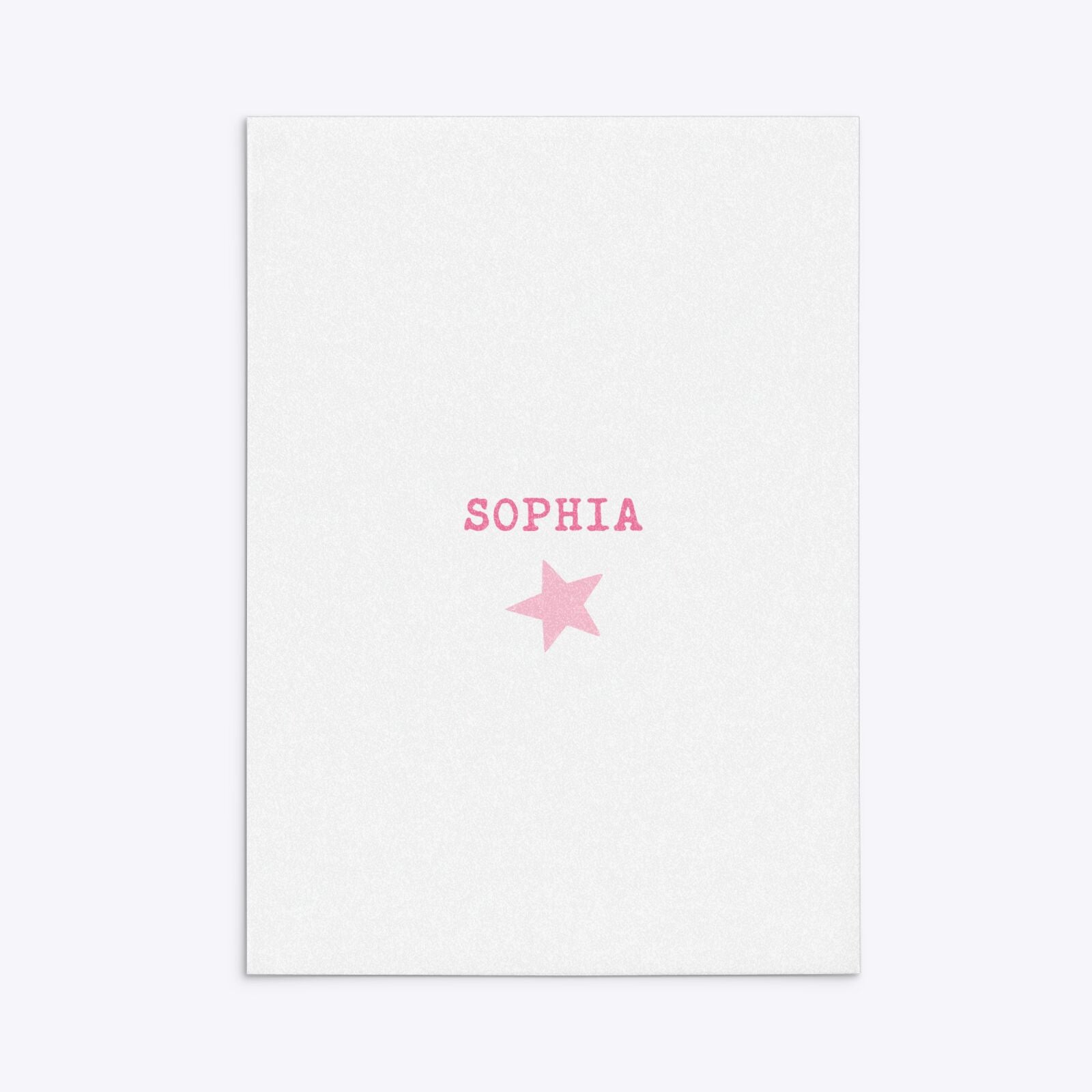 Pink Princess Personalised Birthday Rectangle Invitation Glitter Back Image