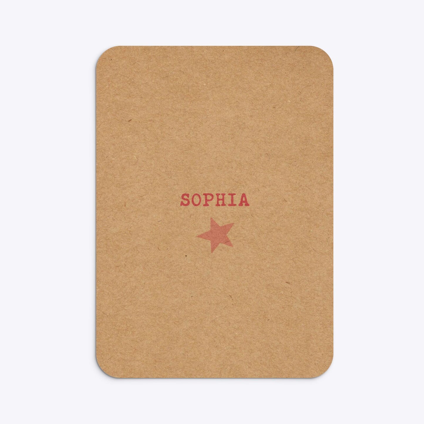 Pink Princess Personalised Birthday Rounded Invitation Kraft Back Image