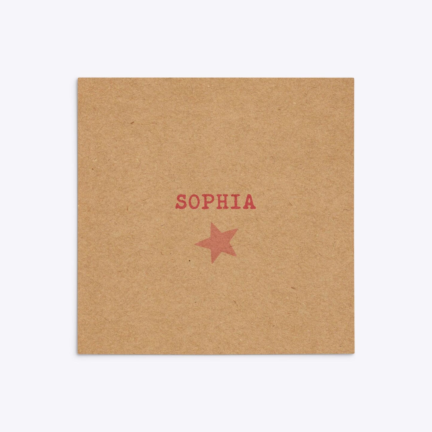 Pink Princess Personalised Birthday Square 5 25x5 25 Invitation Kraft Back Image