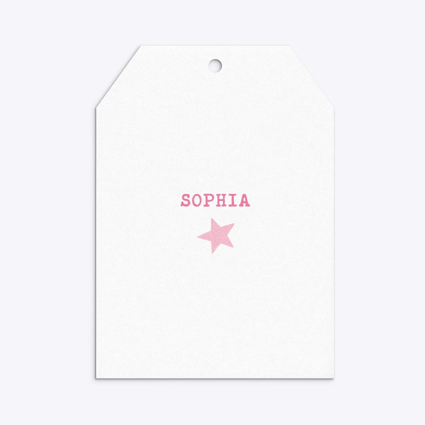 Pink Princess Personalised Birthday Tag Invitation Glitter Back Image