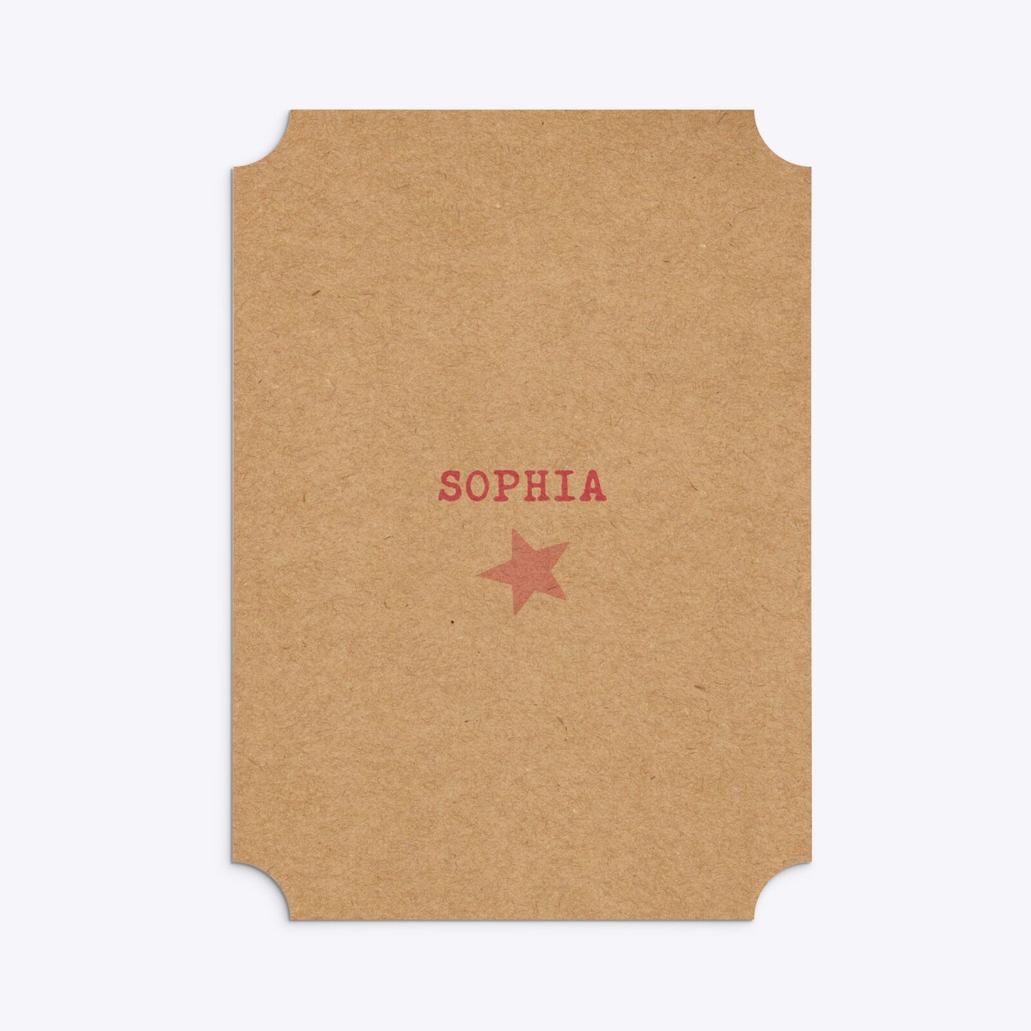 Pink Princess Personalised Birthday Ticket Invitation Kraft Back Image