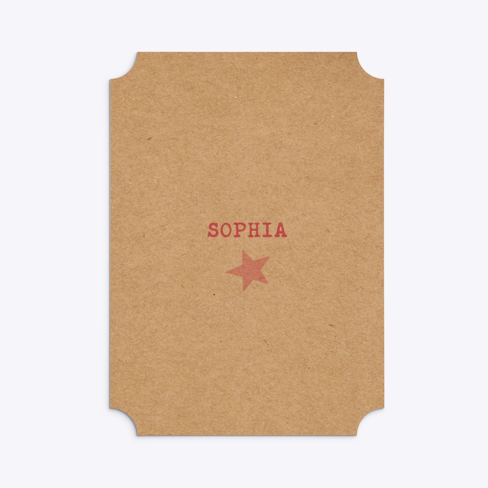 Pink Princess Personalised Birthday Ticket Invitation Kraft Back Image