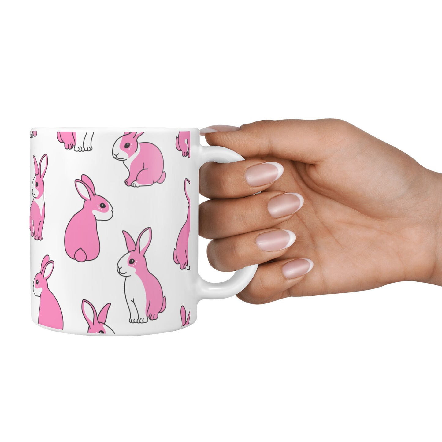 Pink Rabbits 10oz Mug Alternative Image 4