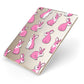 Pink Rabbits Apple iPad Case on Gold iPad Side View