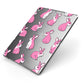 Pink Rabbits Apple iPad Case on Grey iPad Side View