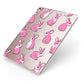 Pink Rabbits Apple iPad Case on Rose Gold iPad Side View