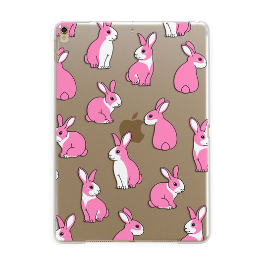 Pink Rabbits Apple iPad Gold Case