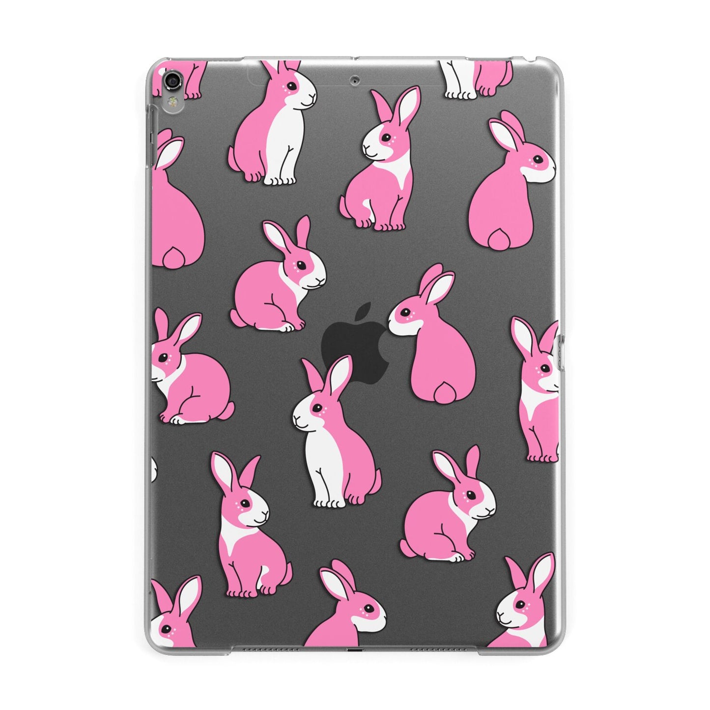 Pink Rabbits Apple iPad Grey Case