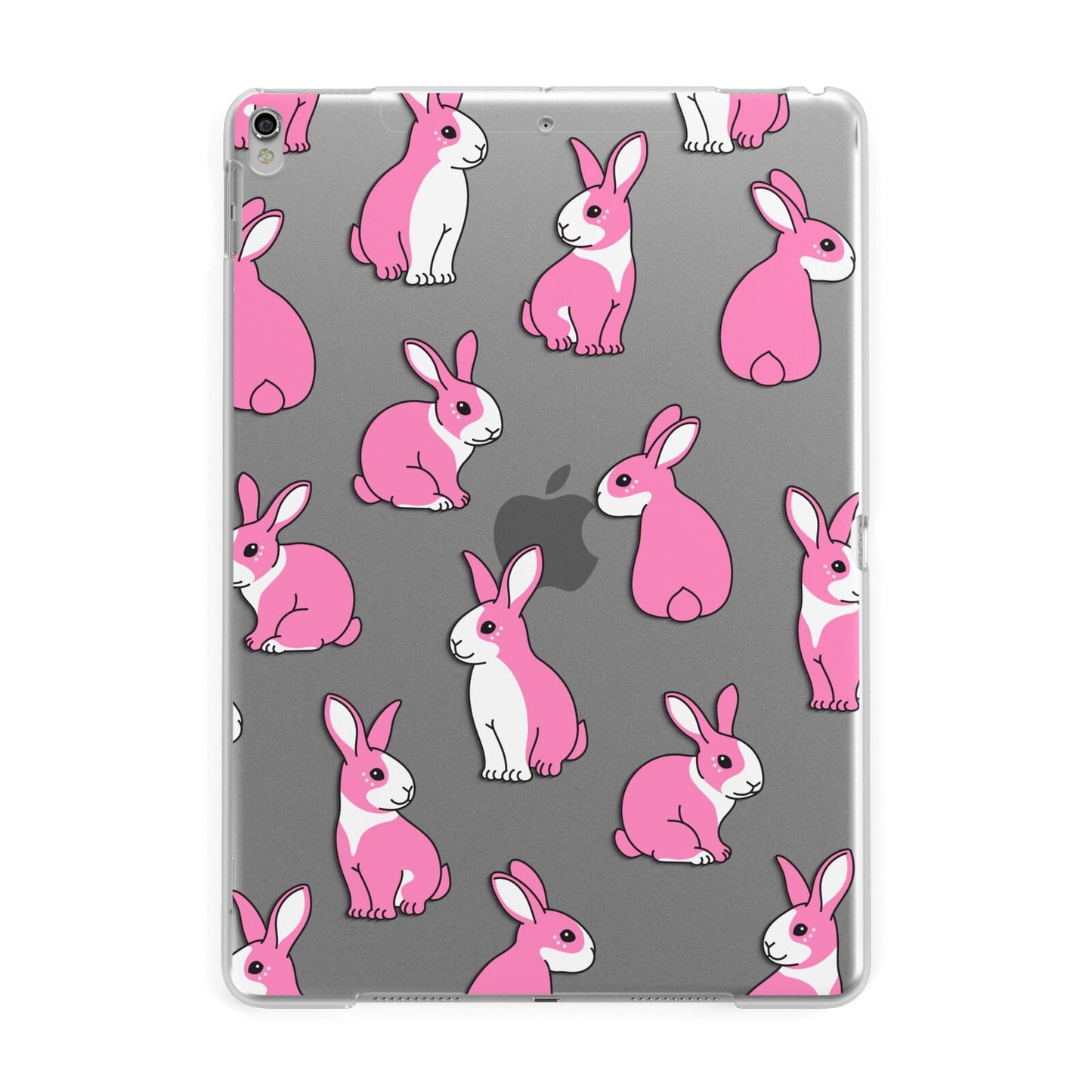 Pink Rabbits Apple iPad Silver Case