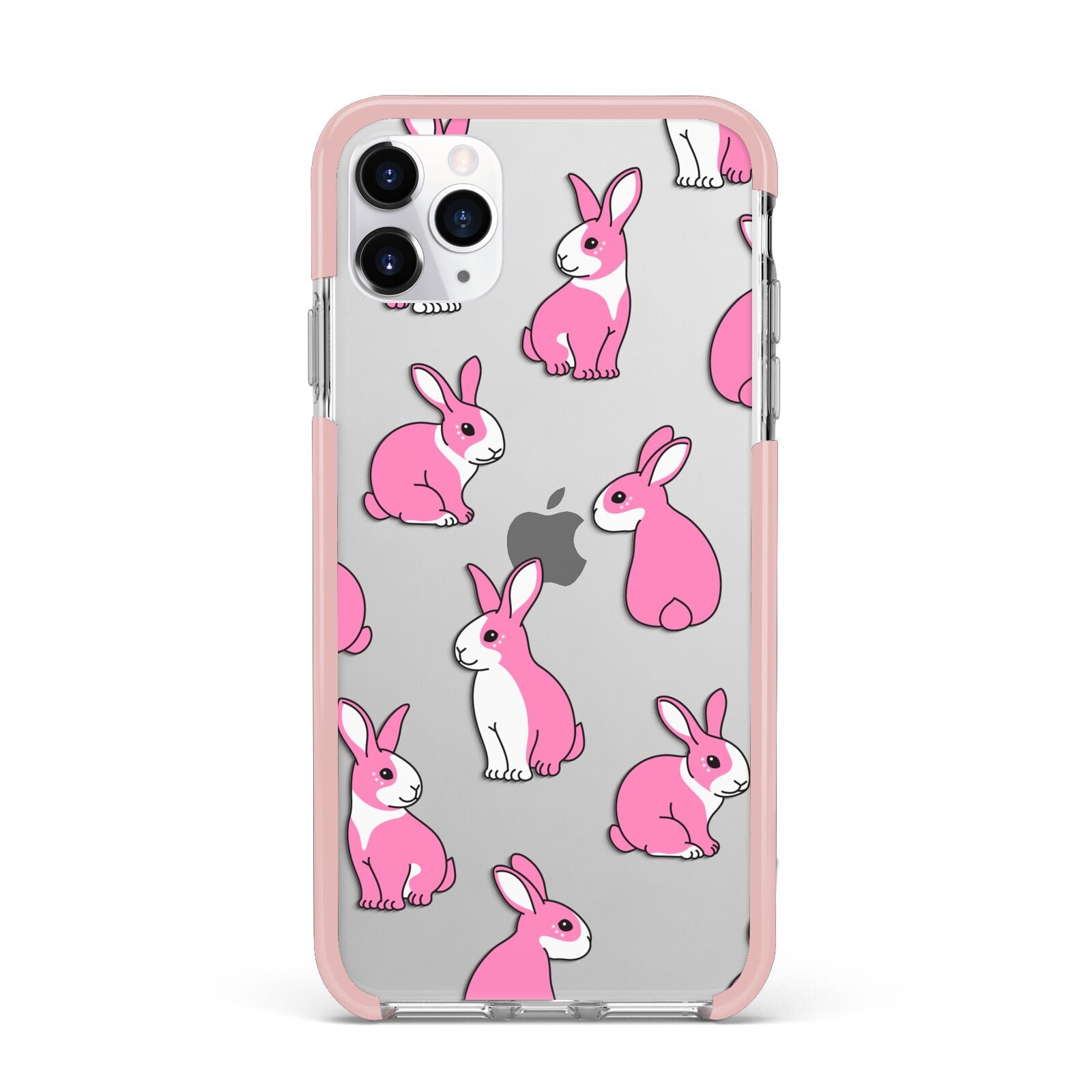 Pink Rabbits iPhone 11 Pro Max Impact Pink Edge Case