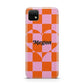 Pink Red Checkered Heart Custom Huawei Enjoy 20 Phone Case