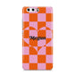 Pink Red Checkered Heart Custom Huawei P10 Phone Case