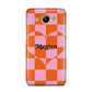 Pink Red Checkered Heart Custom Huawei Y3 2017