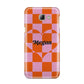 Pink Red Checkered Heart Custom Samsung Galaxy A8 2016 Case