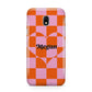 Pink Red Checkered Heart Custom Samsung Galaxy J3 2017 Case