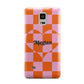 Pink Red Checkered Heart Custom Samsung Galaxy Note 4 Case