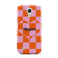 Pink Red Checkered Heart Custom Samsung Galaxy S4 Mini Case