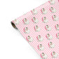 Pink Retro Santa Christmas Personalised Gift Wrap