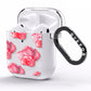 Pink Roses AirPods Clear Case Side Image