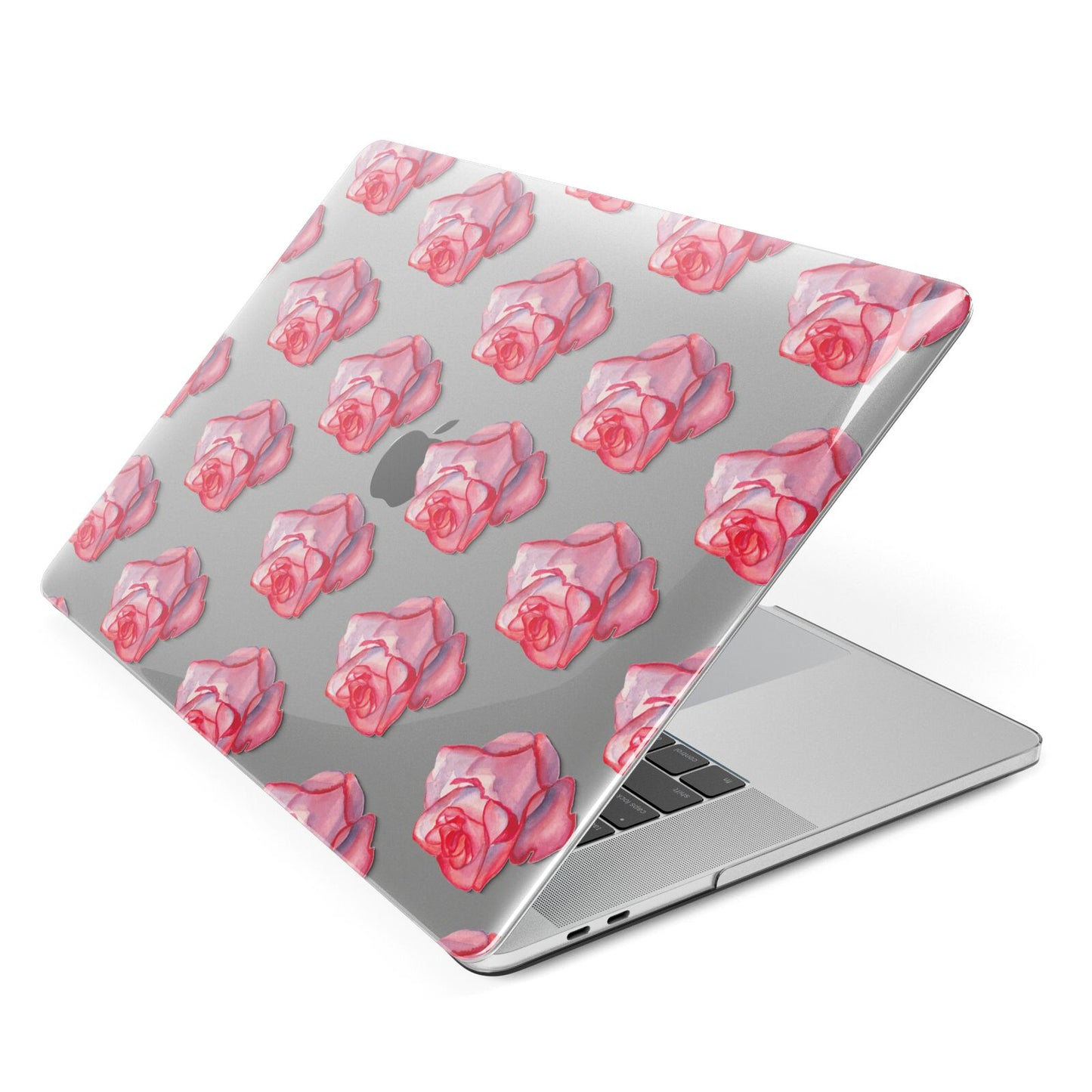 Pink Roses Apple MacBook Case Side View