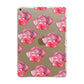 Pink Roses Apple iPad Gold Case