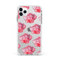 Pink Roses Apple iPhone 11 Pro Max in Silver with White Impact Case