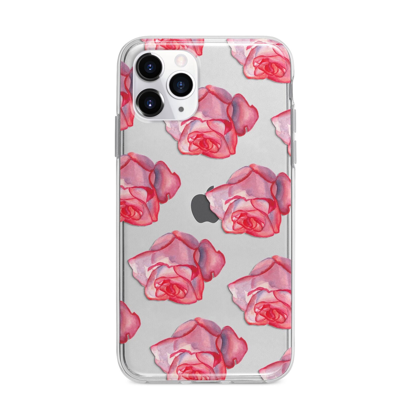 Pink Roses Apple iPhone 11 Pro in Silver with Bumper Case