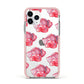 Pink Roses Apple iPhone 11 Pro in Silver with Pink Impact Case