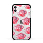 Pink Roses Apple iPhone 11 in White with Black Impact Case