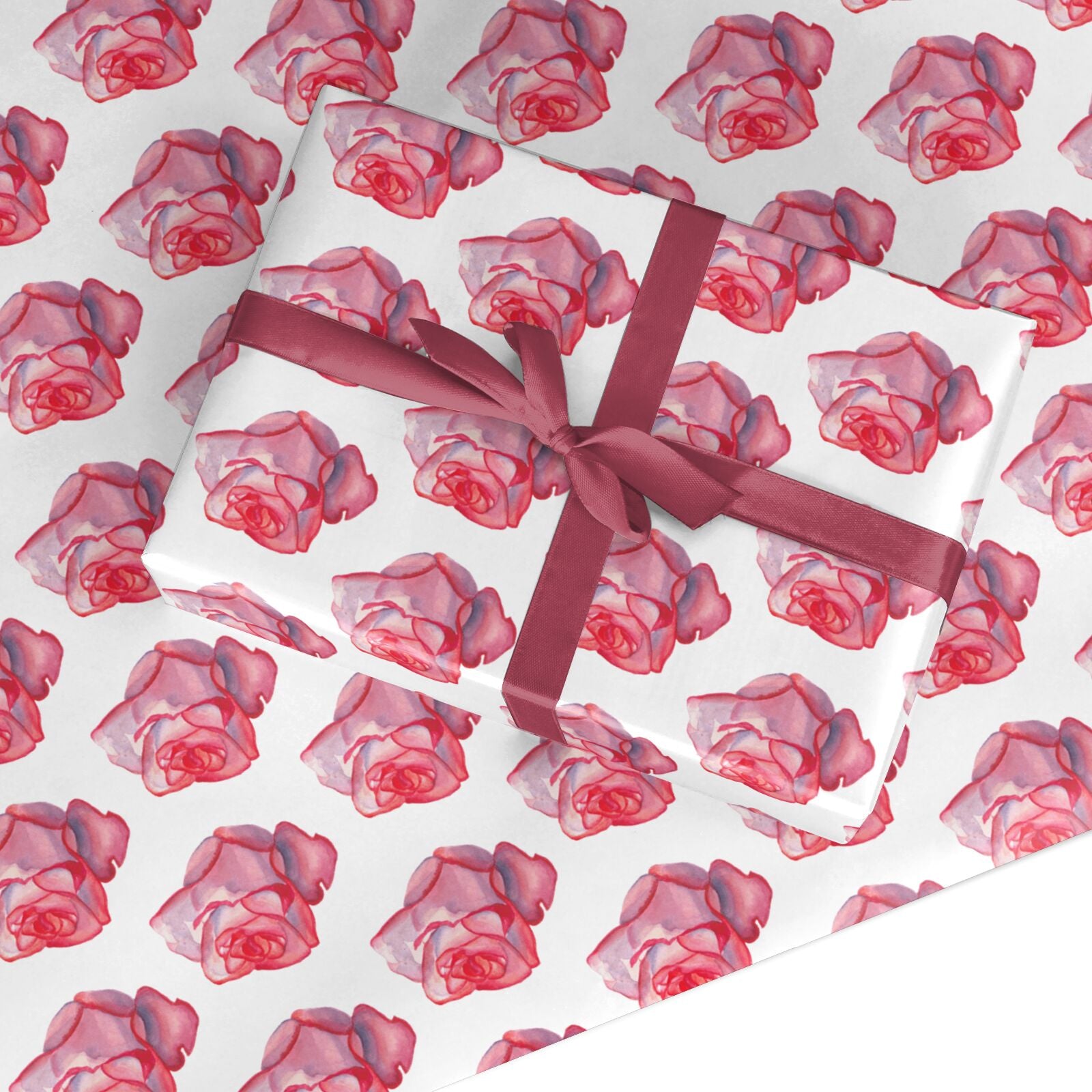 Rose Rapping Paper Design Pink Roses Wrapping Paper – Dyefor