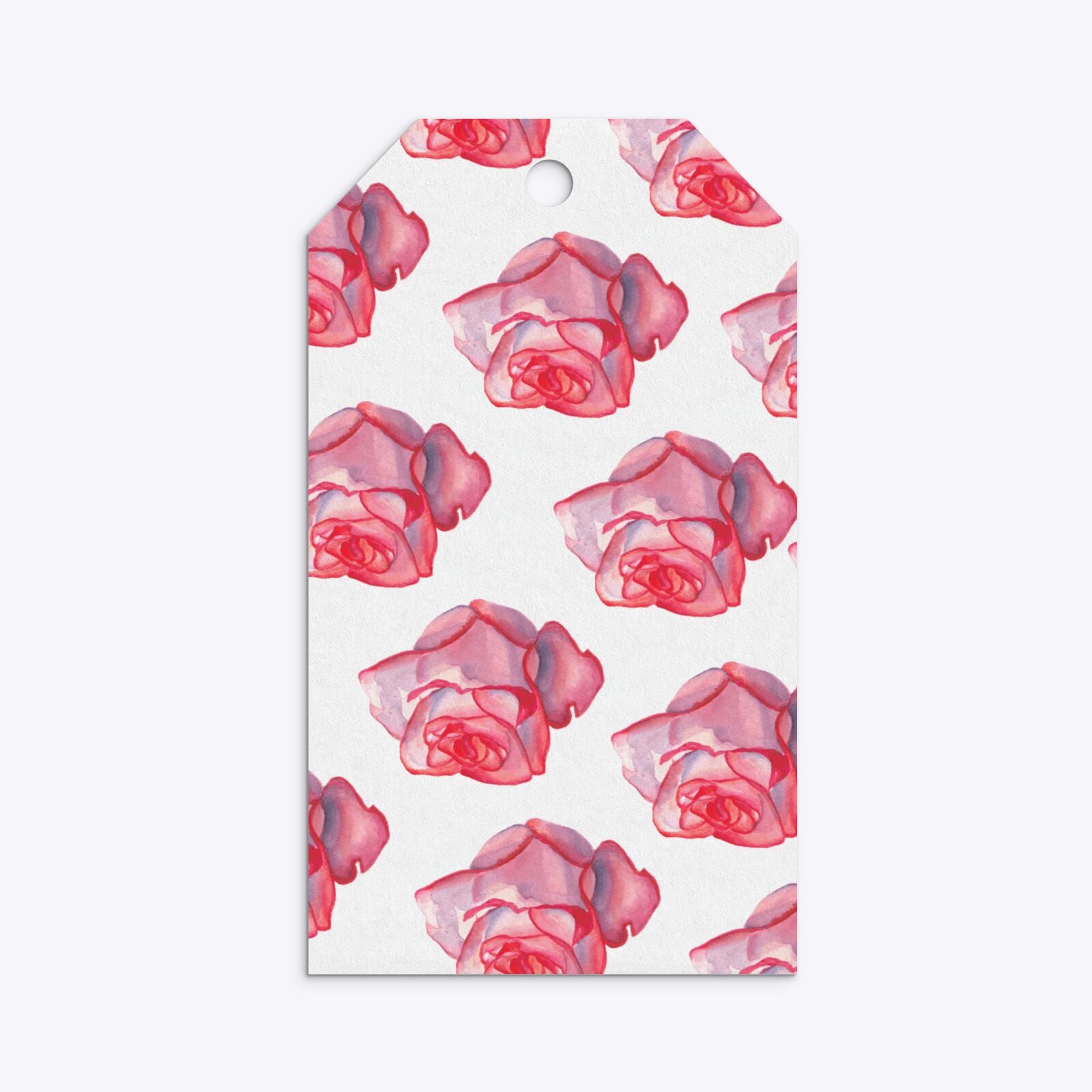 Pink Roses Gift Tag Back
