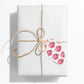 Pink Roses Oval Gift Tag on Present