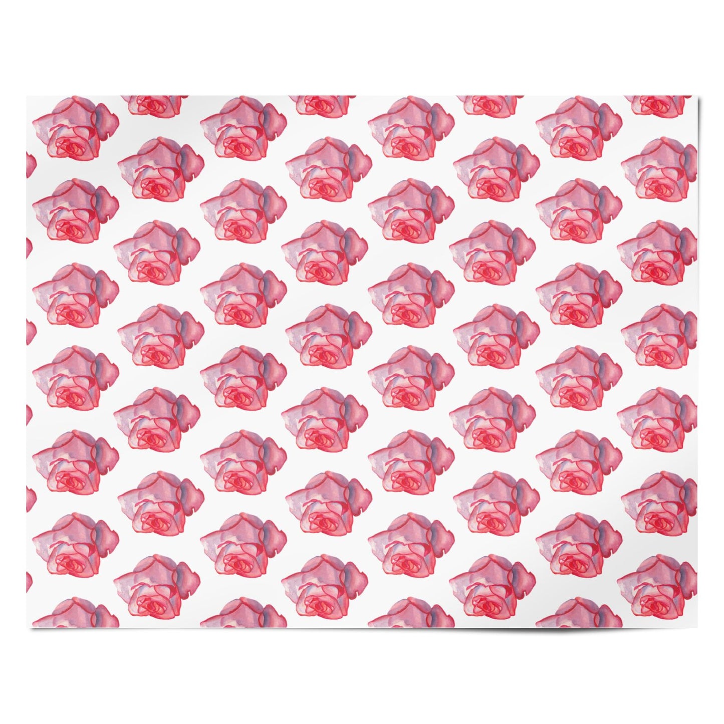 Pink Roses Personalised Wrapping Paper Alternative