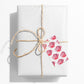Pink Roses Rectangle Gift Tag on Present