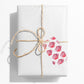 Pink Roses Scalloped Gift Tag on Present