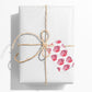 Pink Roses Small Scalloped Gift Tag on Present