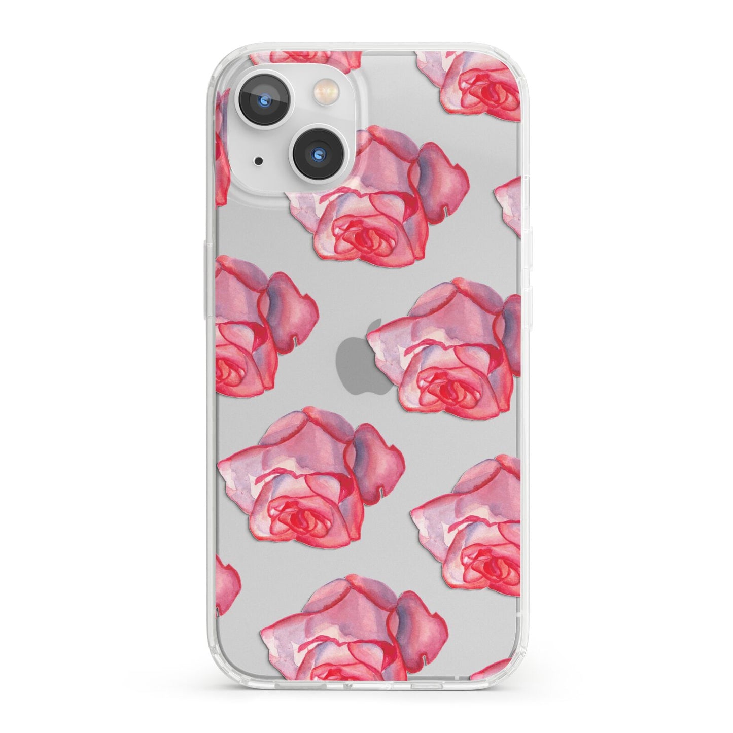 Pink Roses iPhone 13 Clear Bumper Case
