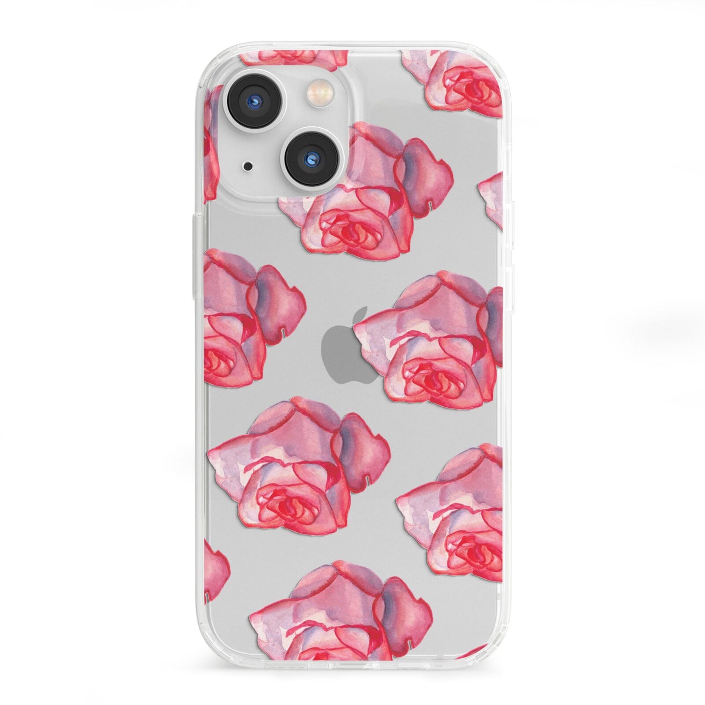 Pink Roses iPhone 13 Mini Clear Bumper Case