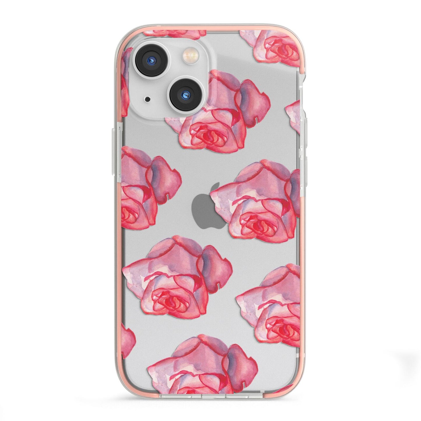 Pink Roses iPhone 13 Mini TPU Impact Case with Pink Edges