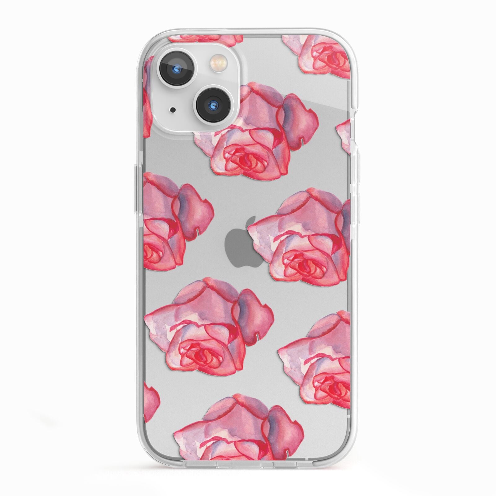 Pink Roses iPhone 13 TPU Impact Case with White Edges