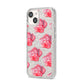 Pink Roses iPhone 14 Glitter Tough Case Starlight Angled Image