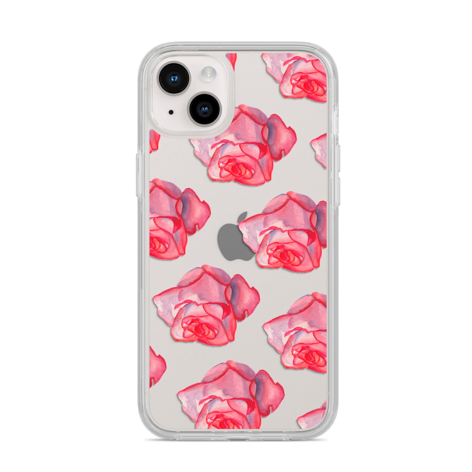 Pink Roses iPhone 14 Plus Clear Tough Case Starlight