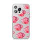 Pink Roses iPhone 14 Pro Max Clear Tough Case Silver