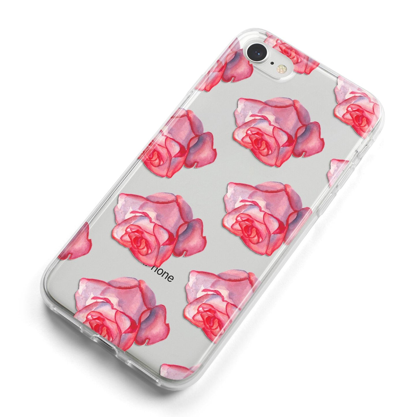 Pink Roses iPhone 8 Bumper Case on Silver iPhone Alternative Image